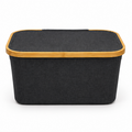Black Laundry Basket for Clothes Storage (YM1897)