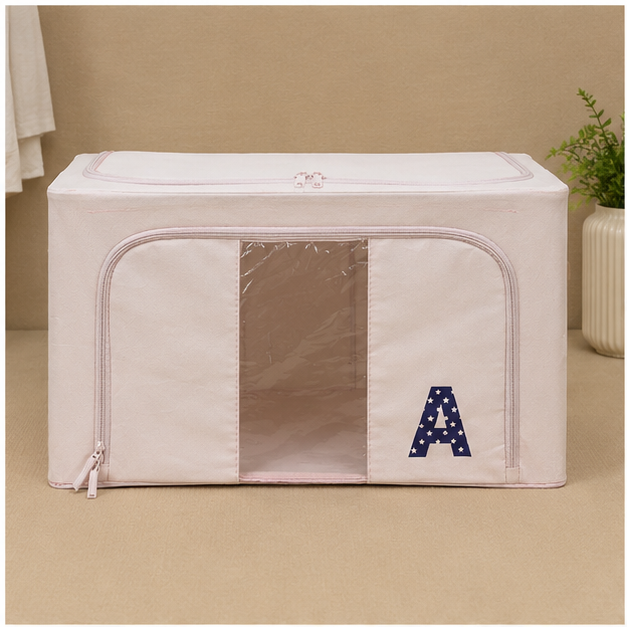 Pink Fabric Clothes Storage Bag 88L (YM2094)