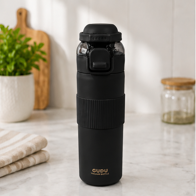 Insulated Stainless Steel Water Bottle Black 700ML (YM1626)