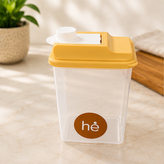 Yellow Plastic Juice Pot with Pouring Spout 880ml (YM1812)