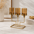 Elegant 3-Arm Glass Votive Candle Holder (YM1122)