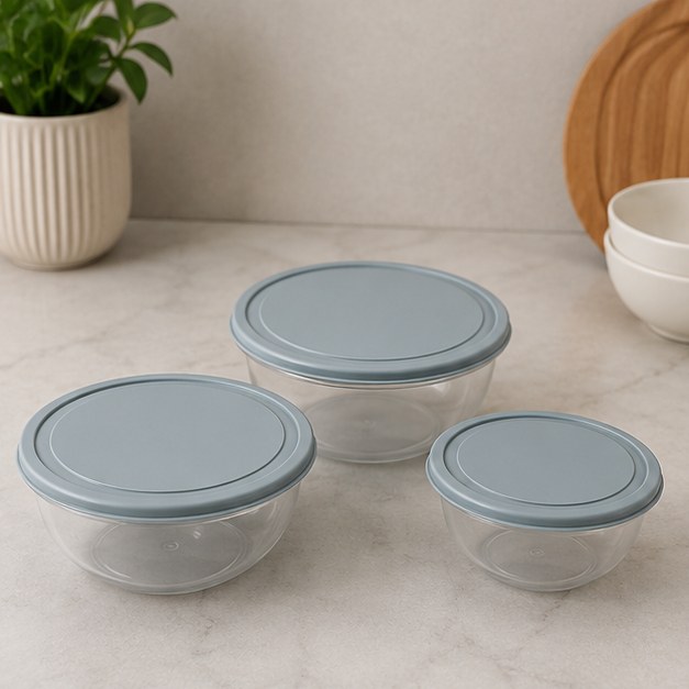 Storage Container Blue Set of 3 (YM2727)