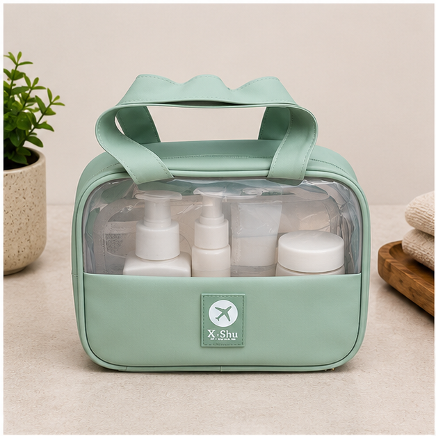 Clear Cosmetic Organizer Bag with Handle (YM1436)