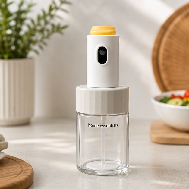 Glass Oil Spray Bottle Transparent 180ml (YM2211)