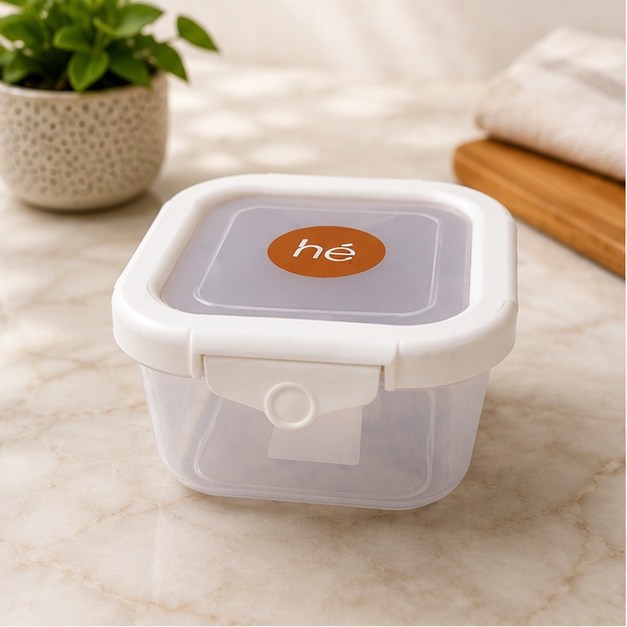 Transparent Plastic Food Storage Container with Locking Lid (YM1826)