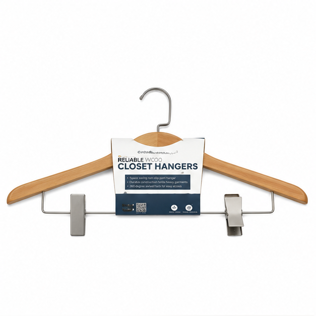 Beige Hanger with Clips (YM429)