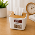 Tissue Box Holder – White Compact Tissue Organizer (YM562)