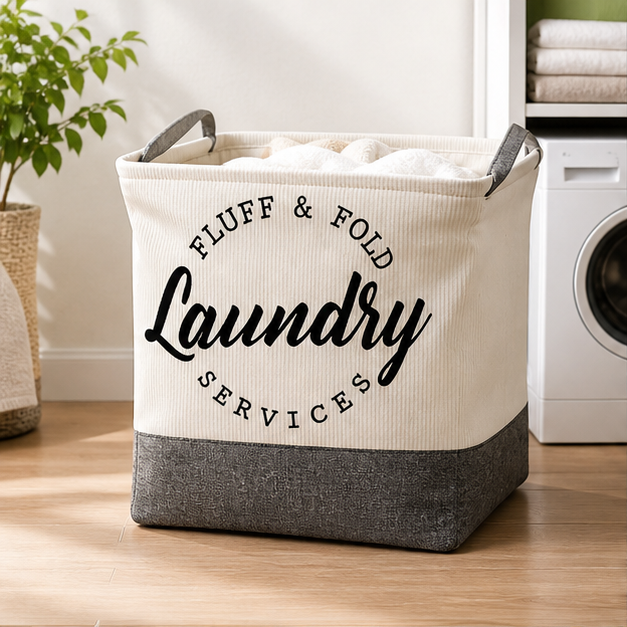 Grey Foldable Laundry Basket (YM509)