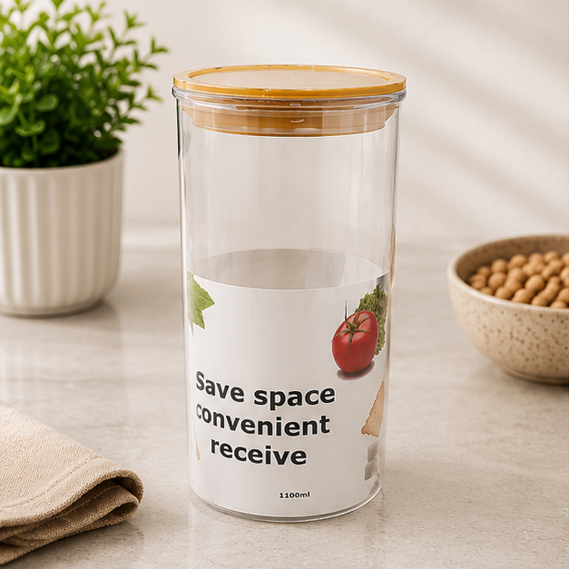 Plastic Storage Box Transparent 1100ML (YM1807)
