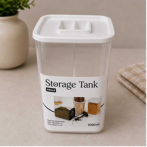 White Plastic Storage Box with Lid (YM288)