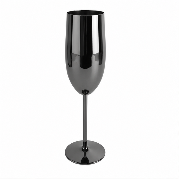 Black Metal Champagne Glass (YM1051)