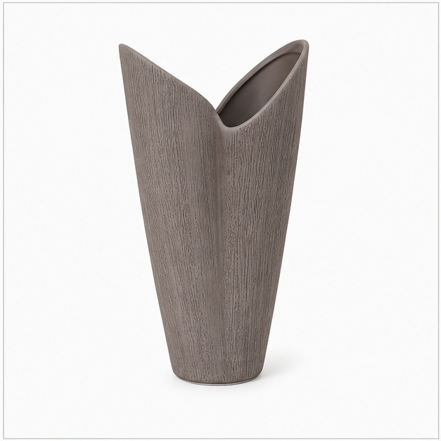 Brown Textured Decorative Flower Vase (YM2355)