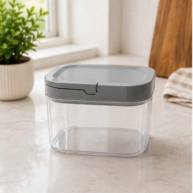 1000ML Flip Lid Food Container Grey (YM2737)