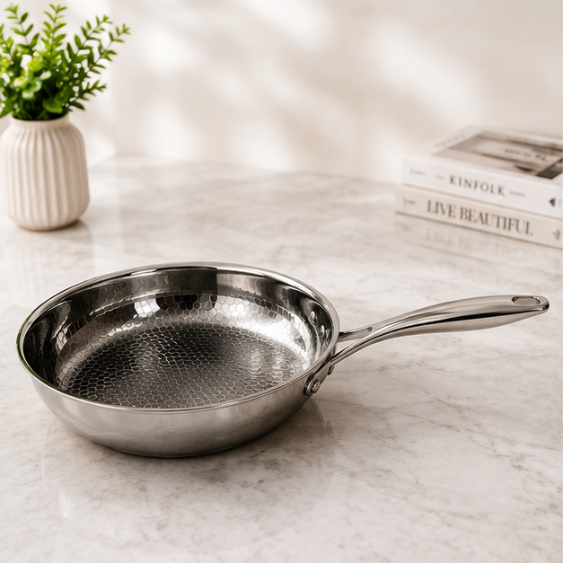 Stainless Steel Cooking Pan for Home Kitchen Essentials (YM1582)