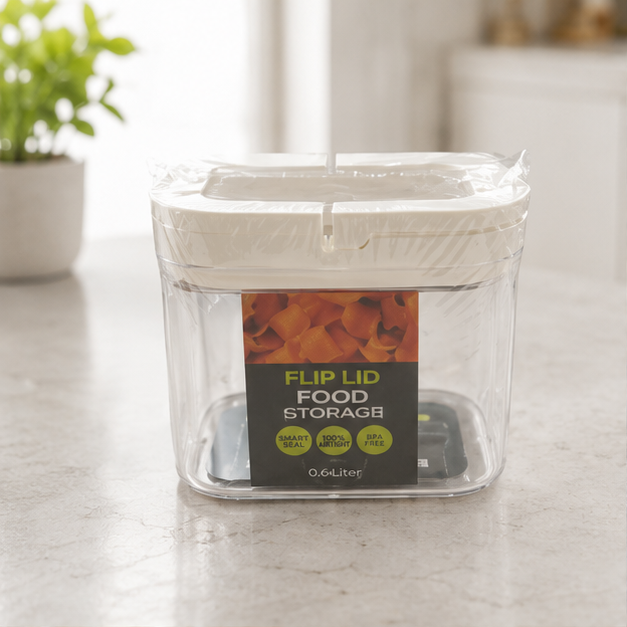 1000ML Flip Lid Food Container White (YM2737)