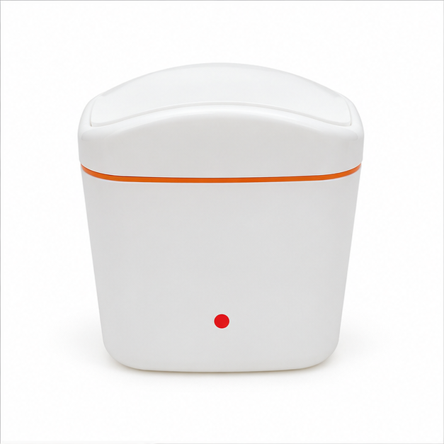 Compact Orange Desk Trash Bin for Office Use (YM823)