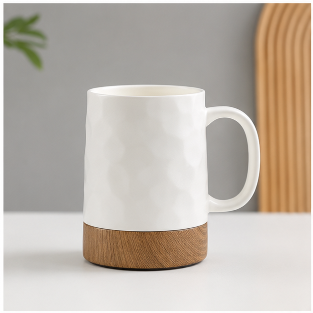 White Ceramic Coffee Mug for Tea & Coffee (YM1737)