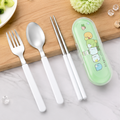 Kids Cutlery Set with Case – Green (YM2496)