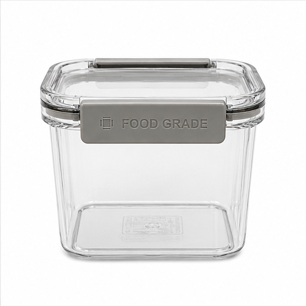 White Square Plastic Storage Box (YM1242)
