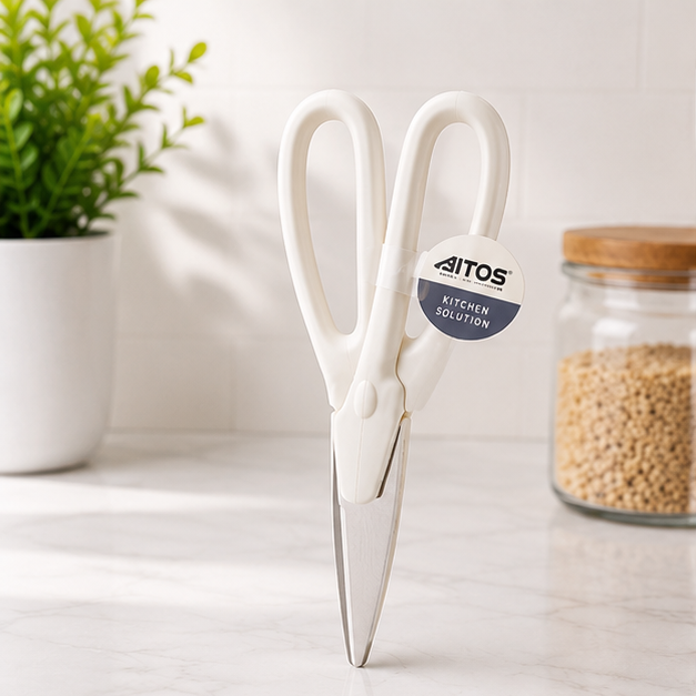White Multipurpose Kitchen Scissors (YM937)