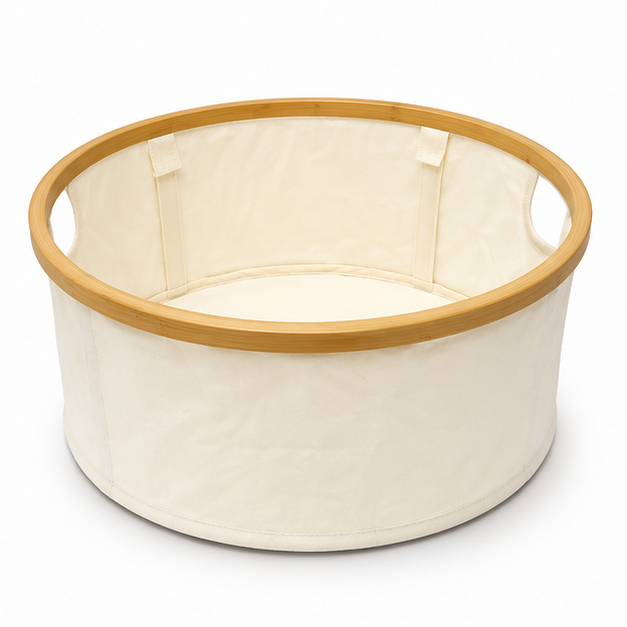 White Clothes Storage Laundry Basket (YM1886)