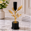 Gold Leaf Accent Candle Holder (YM1124)