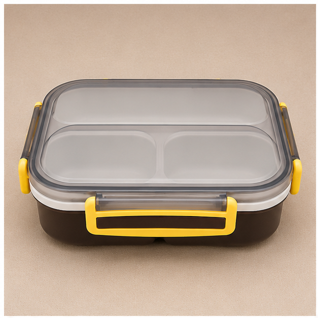 Brown Kids Lunch Box with Compartments (YM687)