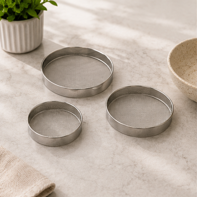 Strainer Set Stainless Steel Set of 3 (YM1650)