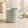 Ceramic Coffee Mug with Embossed Floral Moon Design (YM2854)