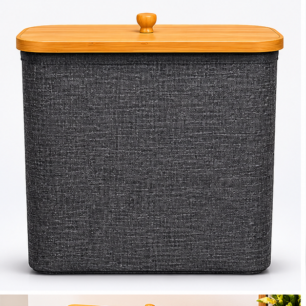 Grey Laundry Hamper Basket for Daily Use (YM1883)