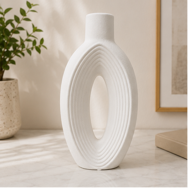 Modern Hollow Decorative Flower Vase White (YM1348)