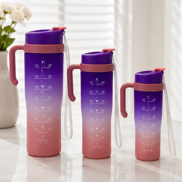 Hydration Bottle Purple Set of 3 (YM2128)
