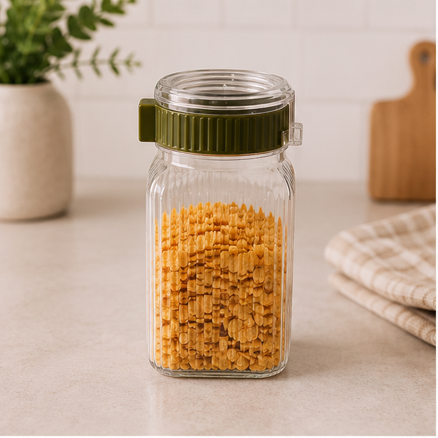 Airtight Cereal Storage Container Olive 500ML (YM2684)
