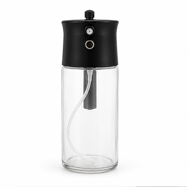 Transparent Glass Oil Sprayer Bottle with Pump Dispenser (YM2219)