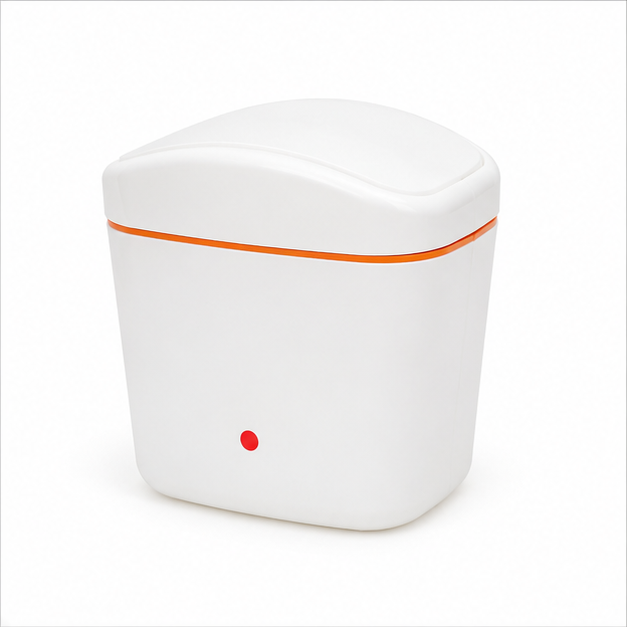 Compact Orange Desk Trash Bin for Office Use (YM823)