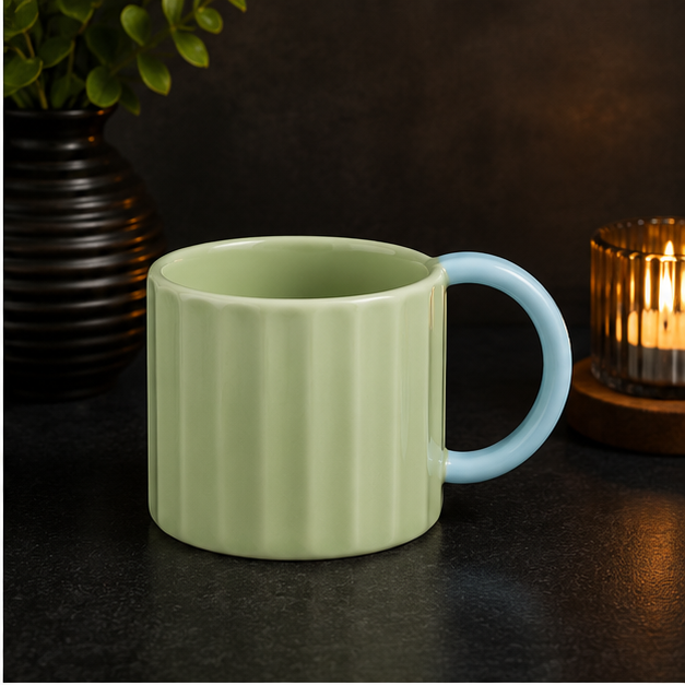 Ceramic Coffee Mug Green (YM1724)