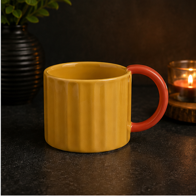 Mustard Ceramic Coffee Mug  (YM1724)