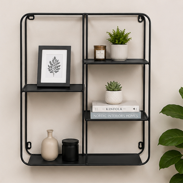 Black Metal Wall Hanging Stand (YM1023)