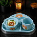 Blue Kids Plastic Cutlery Dining Set with Plate, Bowl & Cup (YM2123)