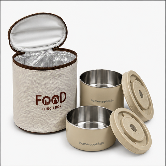 Thermo Fresh Insulated Lunch Box – Beige (YM2141)
