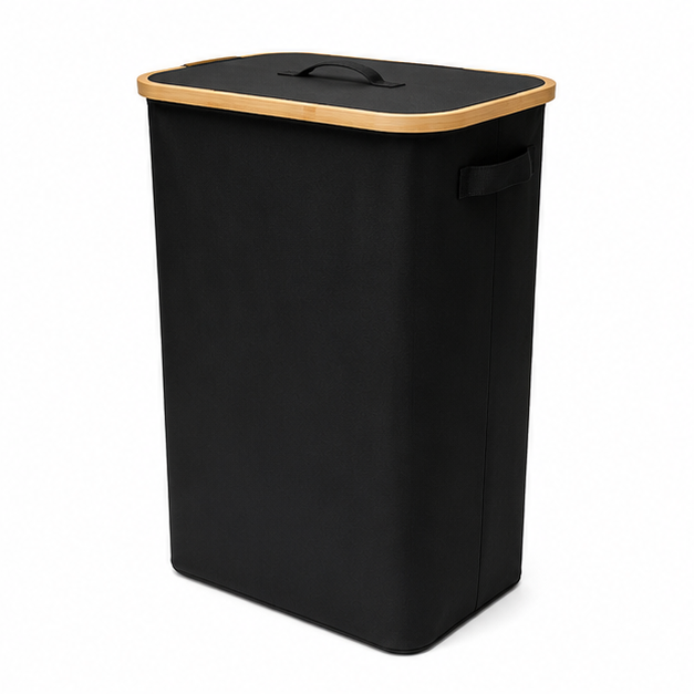 Black Laundry Hamper Basket for Daily Use (YM1881)