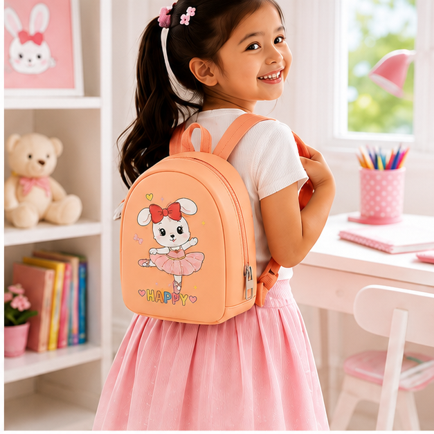 Cute Peach Bunny Kids Mini Backpack (YM1171)