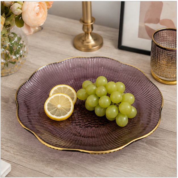 Wine Glass Serving Plate for Dining and Entertaining (YM610)