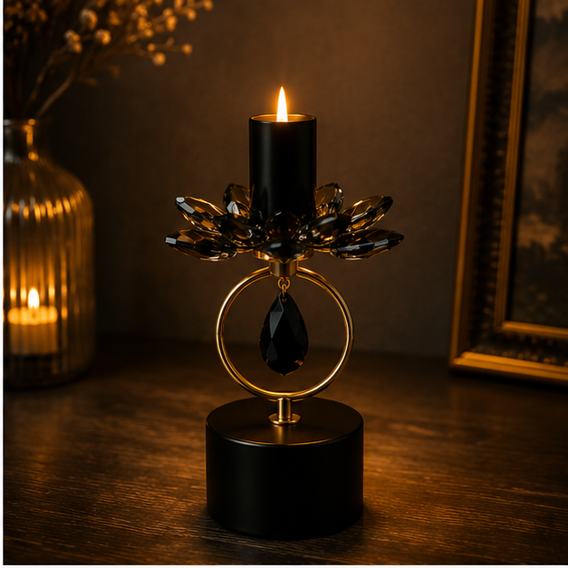 Contemporary Floral Accent Candle Stand (YM1129)
