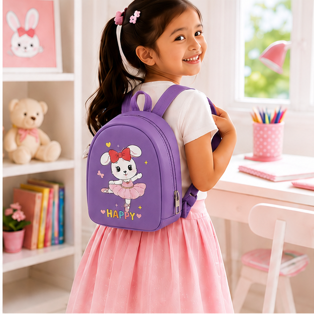 Cute Purple Bunny Kids Mini Backpack (YM1171)