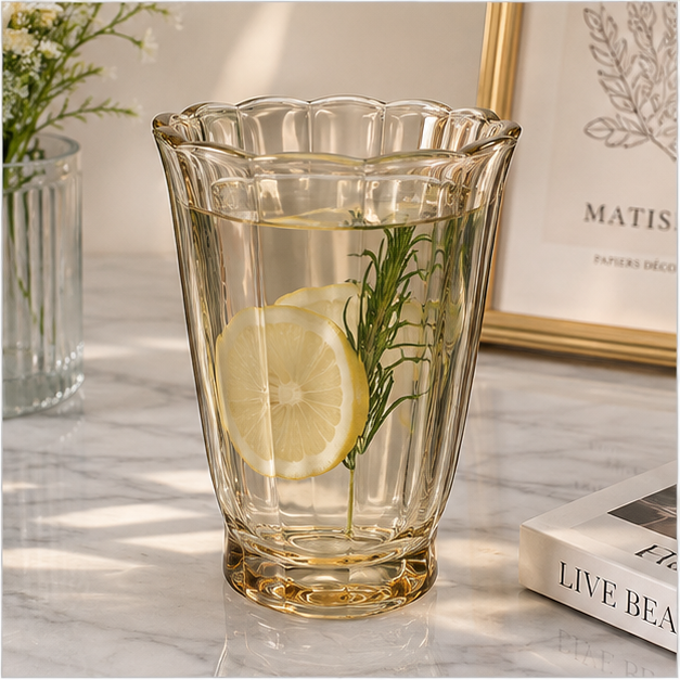 Gold Tinted Glass Drinking Tumbler (YM614)
