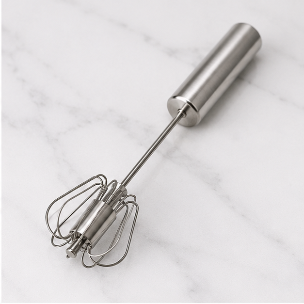 White Stainless Steel Hand Whisk (YM940)