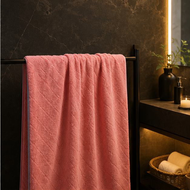 Soft Coral Bath Towel for Everyday Comfort & Quick Drying (YM1210)