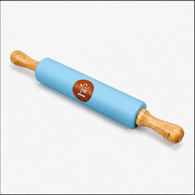 Classic Wooden Rolling Pin – Blue (YM2002)