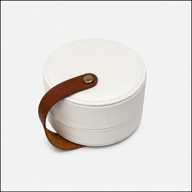 White Elegant Vanity Organizer Pouch (YM1439)